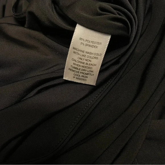 WHITE House Black‎ Market Black Stretch Knit Drop Waist Dress, Size M - Picture 8 of 8